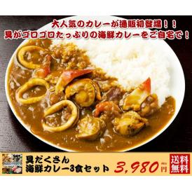 具だくさん海鮮カレー3食セット