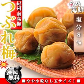 うめ海鮮 つぶれ梅 はちみつ漬け 2kg（1kg×2個）やや小粒のL玉サイズ 塩分8％ [送料無料]