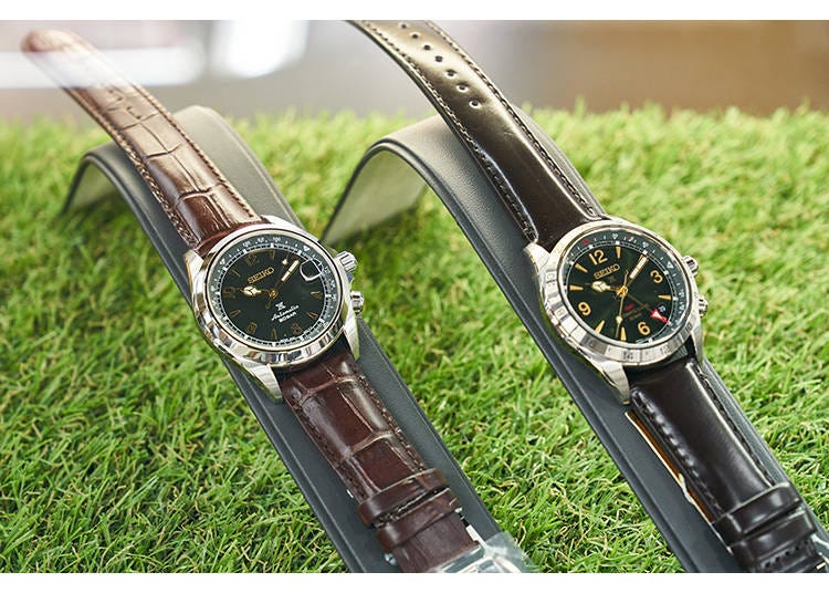 左）「PROSPEX Alpinist SBDC091」（自動巻（手巻つき）、20気圧防水、93,500円）右）「PROSPEX Alpinist SBEJ005」（自動巻（手巻つき）、20気圧防水、143,000円）※ともに、セイコーグローバルブランドコアショップ専用モデル
