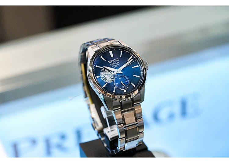 「PRESAGE Sharp Edged Series SARJ003」自動巻（手巻つき）、10気圧防水、165,000円）※セイコーグローバルブランドコアショップ専用モデル
