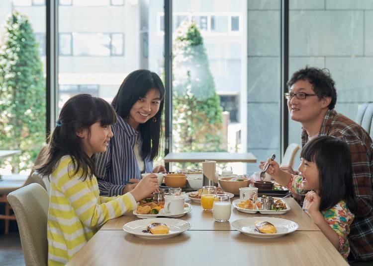 Breakfast space at Keio Prelia Hotel