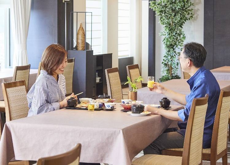 Pegasus offers a relaxed atmosphere, with beautiful views available from the window-side seating.
