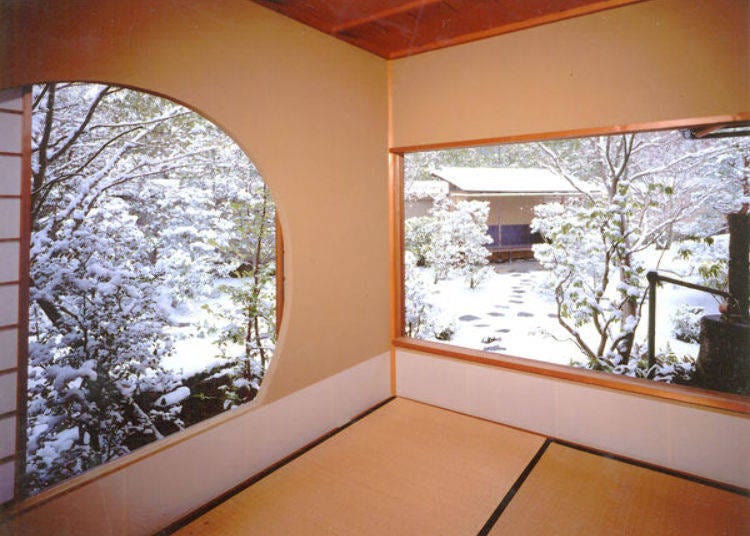 ▲View from the Sojuan tea ceremony room (photo provided by Koko-en Garden)