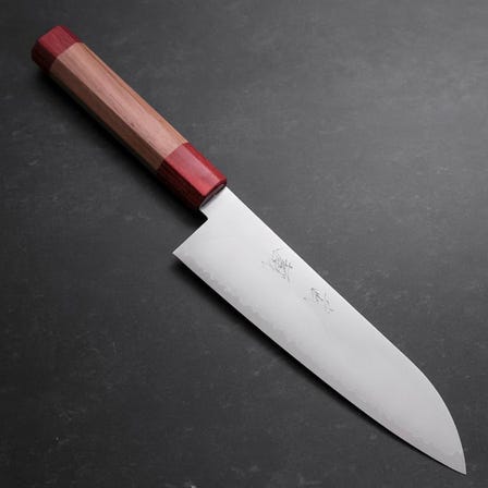 Santoku VG-10 Polished Red Walnut Handle 180mm